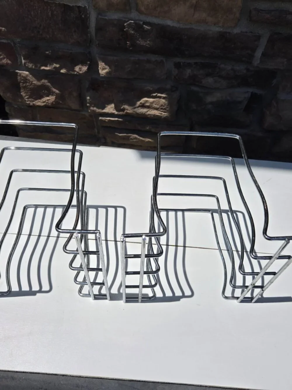 Chrome Wire Plate Lid File Divider Organizer Rack Lot of 2